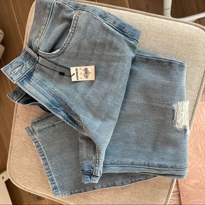 Distressed Denim Mom Jean